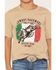 Image #3 - Cowboy Hardware Boys' Mexico Flag Short Sleeve Graphic T-Shirt, Sand, hi-res