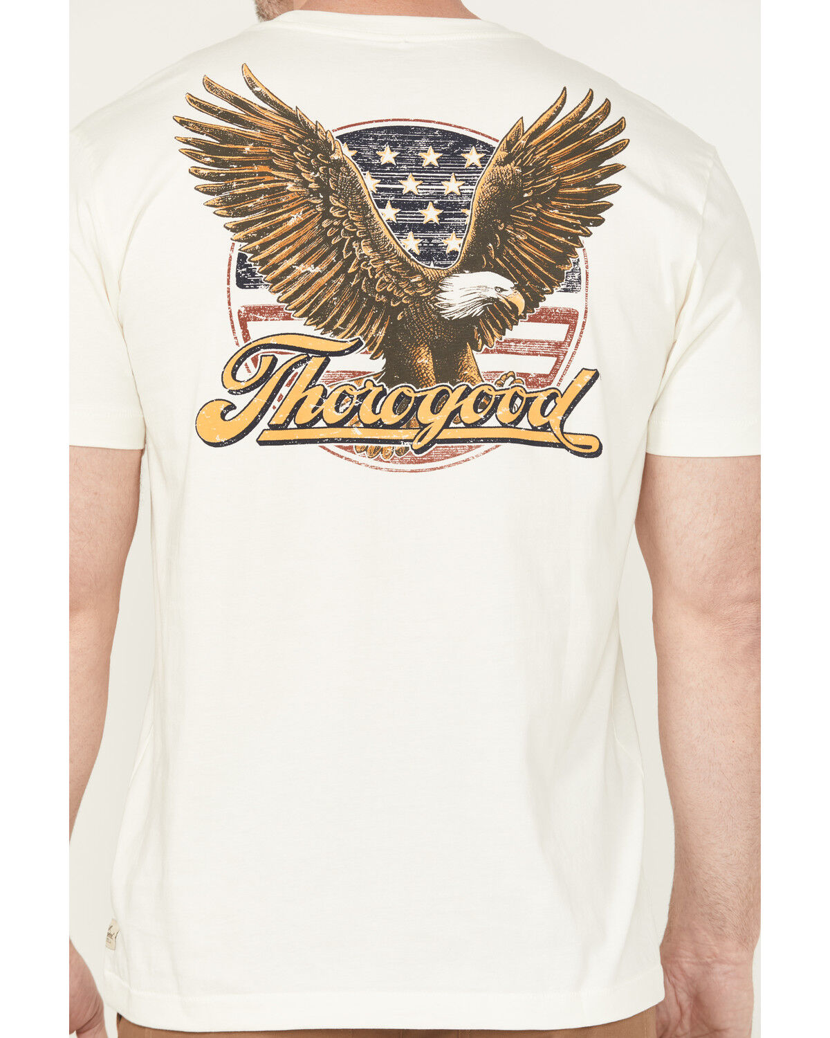 Image #4 - Thorogood Men's Freedom Eagle Short Sleeve Graphic Work T-Shirt, White, hi-res