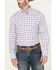 Image #3 - George Strait by Wrangler Men's Plaid Print Long Sleeve Button-Down Western Shirt - Big, White, hi-res