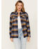 Image #1 - Cleo + Wolf Women's Long Sleeve Button-Down Flannel Boyfriend Shirt, Navy, hi-res