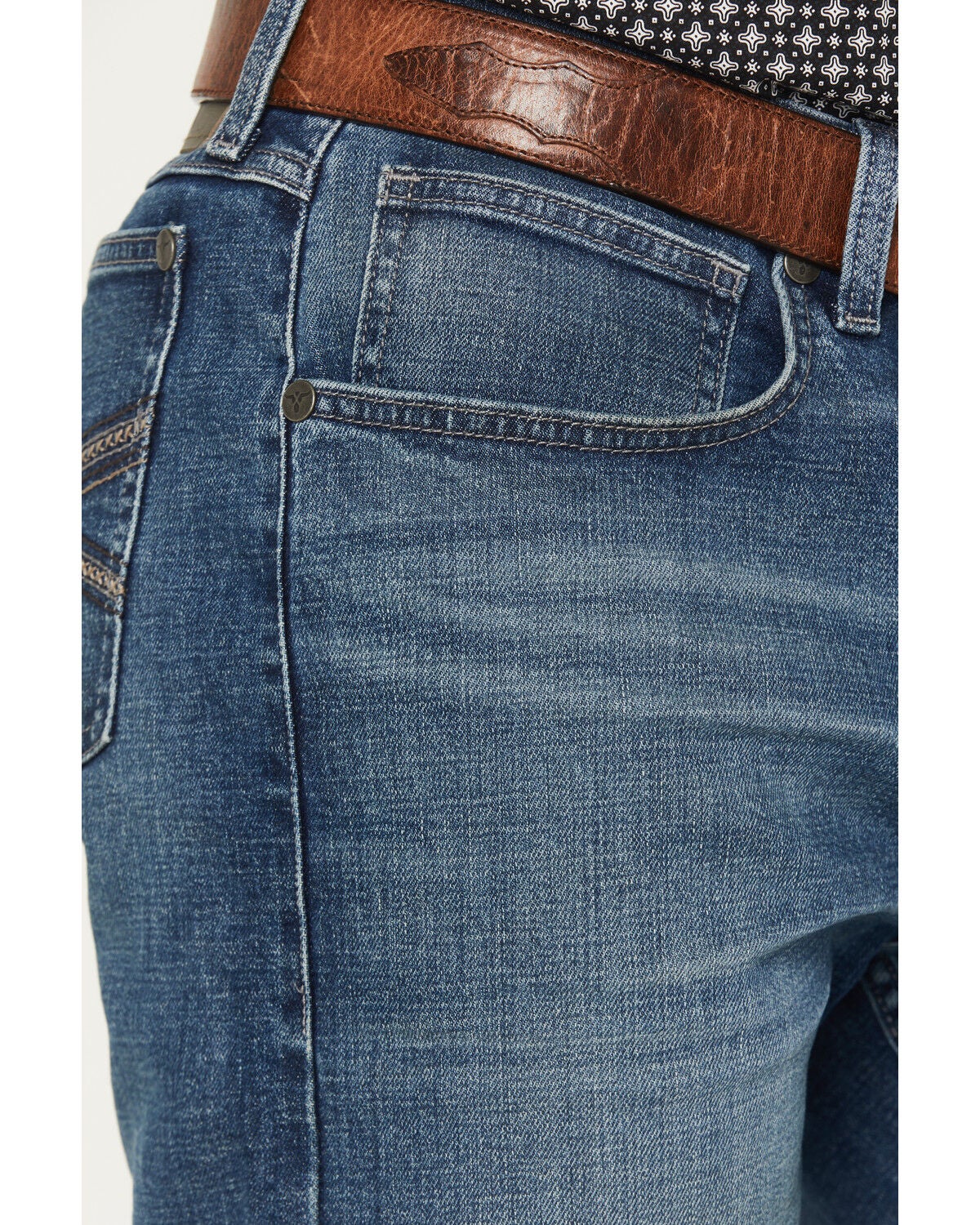 Image #2 - Wrangler 20X Men's 44MWX Hobson Medium Wash Slim Straight Stretch Denim Jeans, Medium Wash, hi-res