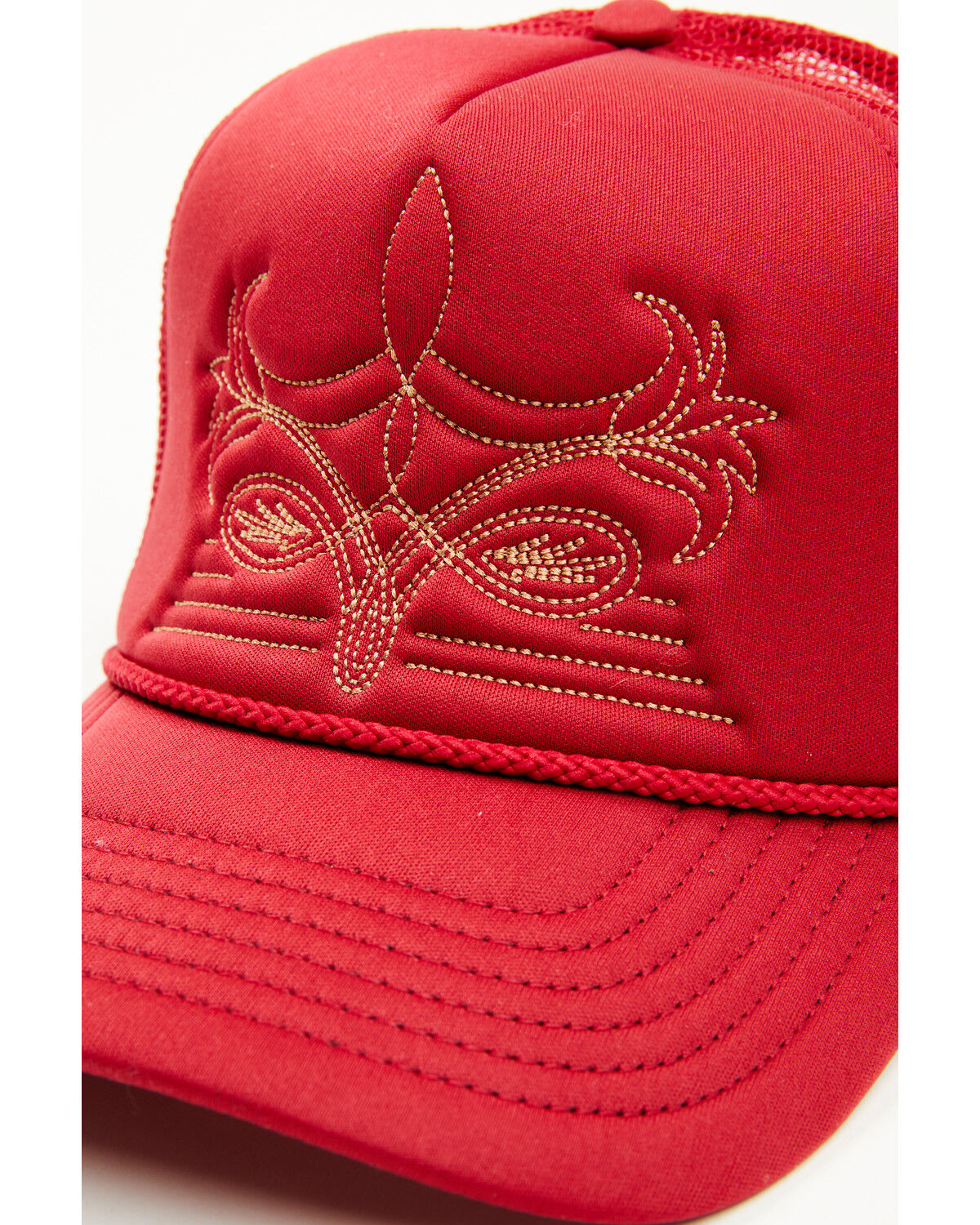 Image #2 - Shyanne Women's Boot Stitch Ball Cap, Red, hi-res
