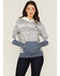 Hooey Women's Serape Cheyenne Floral Hoodie Sweatshirt, Cream, hi-res