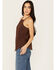 Image #2 - Shyanne Women's Embellished Halter Tank, Dark Brown, hi-res