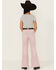 Image #3 - Sugar California Girls' Tinted Flare Stretch Denim Jeans, Purple, hi-res