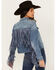 Image #5 - Idyllwind Women's Magnolia Embossed Trucker Jacket, Medium Wash, hi-res