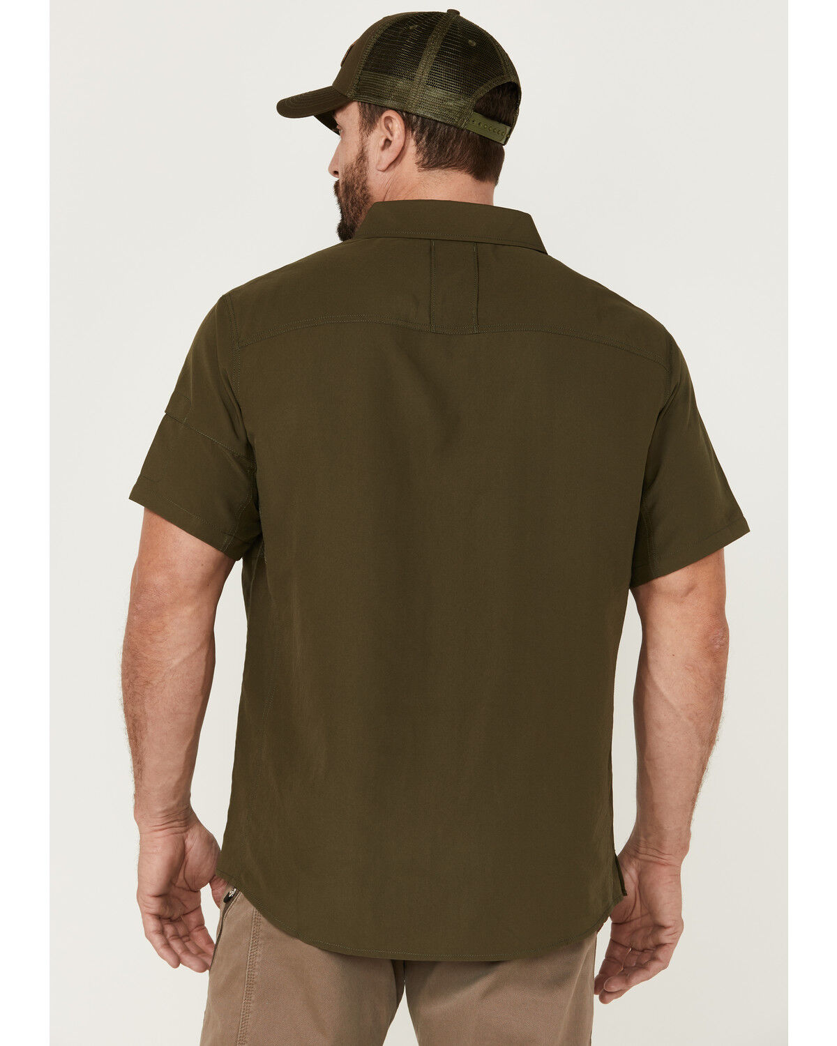 Image #4 - Brothers and Sons Men's Solid Dobby Performance Short Sleeve Button-Down Western Shirt, , hi-res