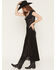 Image #2 - Idyllwind Women's Rita Satin and Lace Midi Skirt, Black, hi-res