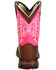 Image #7 - Durango Girls' Let Love Fly Western Boots - Square Toe, Brown, hi-res