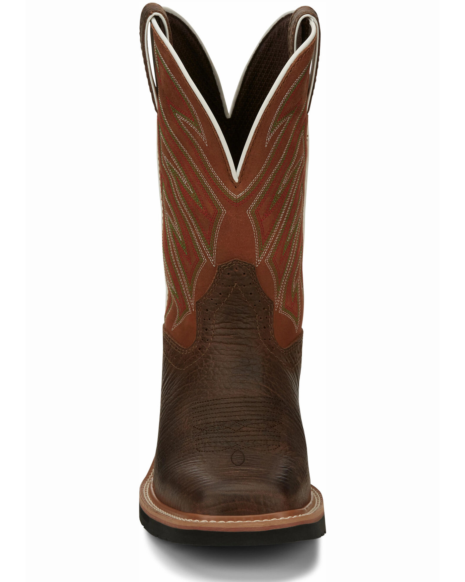 Image #5 - Justin Men's Electrician Western Work Boots - Soft Toe, Chestnut, hi-res