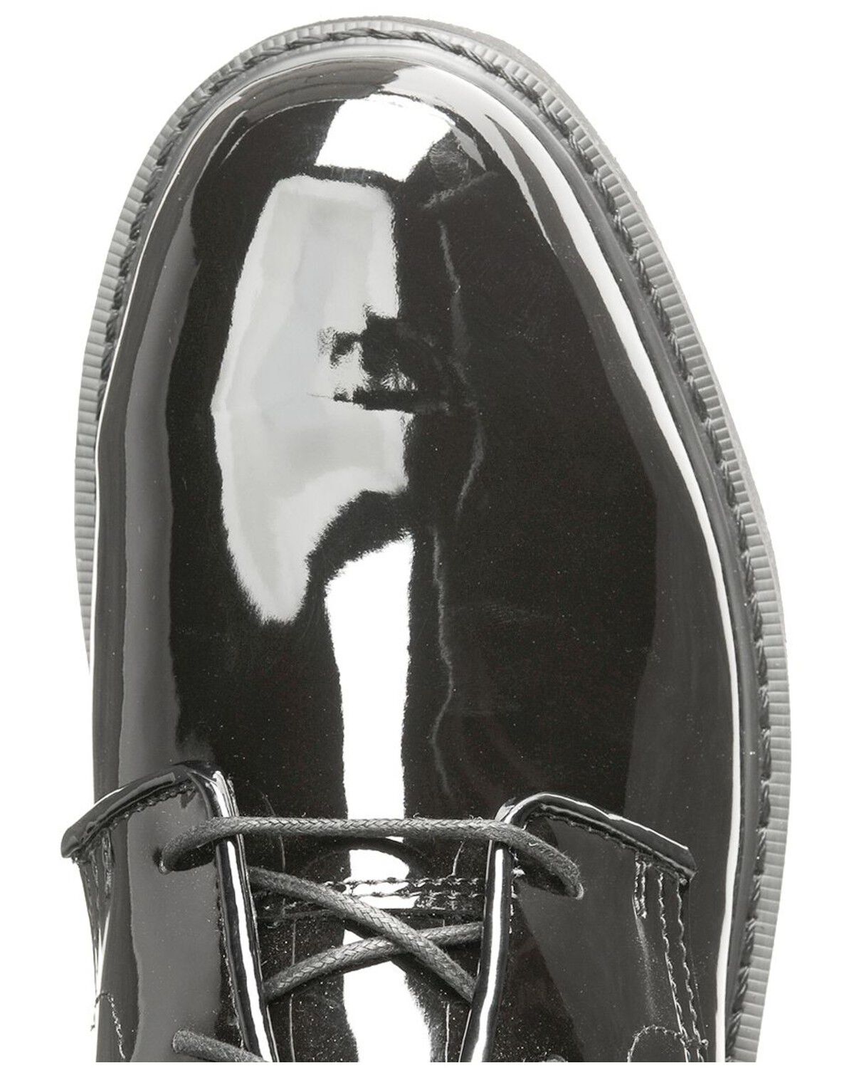 Image #6 - Rocky Dress Leather High Gloss Chukka Duty Shoes, Black, hi-res
