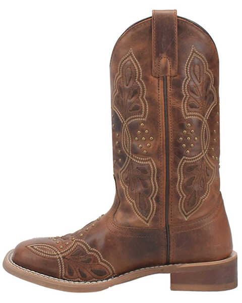 Image #3 - Laredo Women's Dionne Western Boots - Broad Square Toe, Camel, hi-res