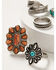 Image #3 - Shyanne Women's Wildflower Bloom Ring Set - 5-Piece, Silver, hi-res