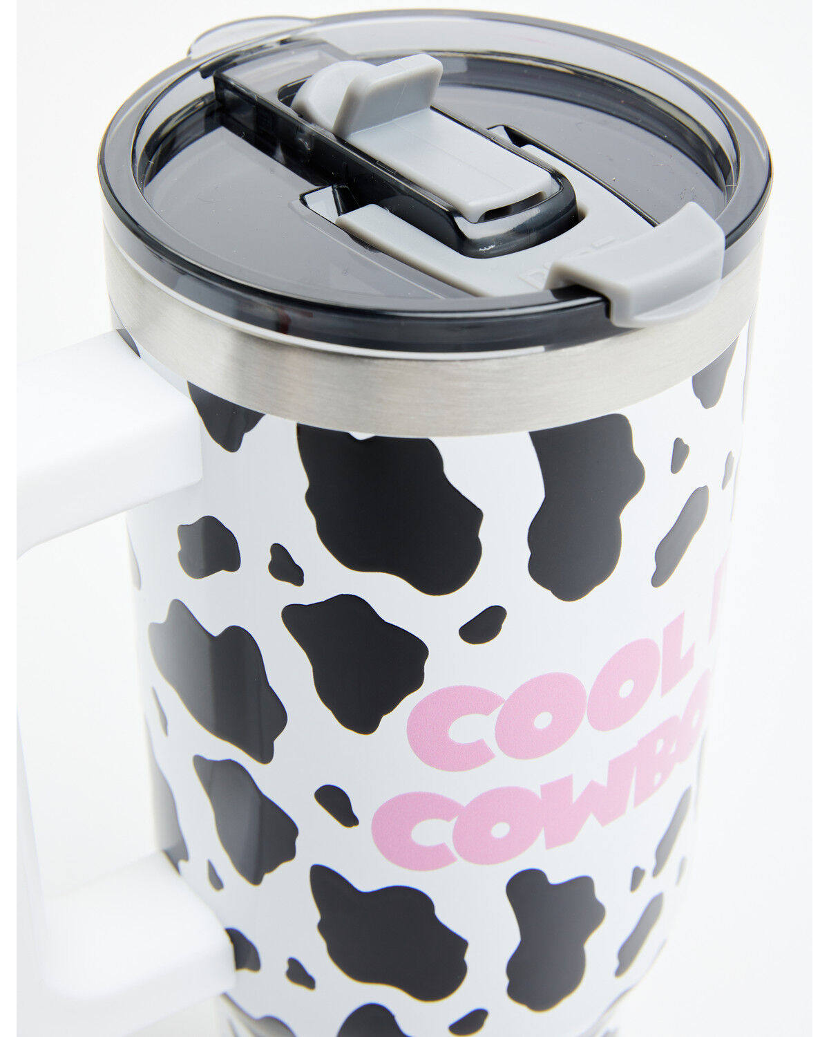 Image #3 - Boot Barn 40oz Cool It Cowboy Tumbler With Handle, Black/white, hi-res