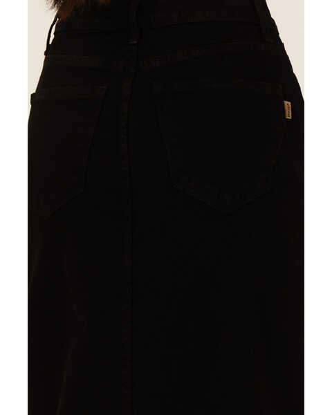 Image #4 - Vibrant Denim Women's Denim Maxi Skirt , Black, hi-res
