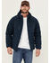 Image #1 - Brothers and Sons Men's Down Hooded Jacket, Blue, hi-res