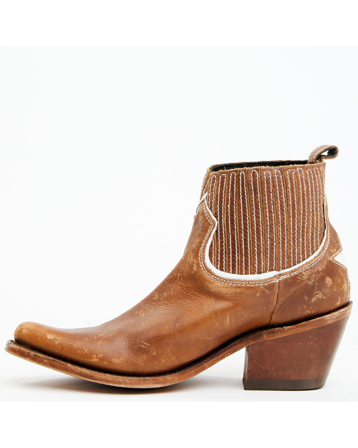 Image #3 - Liberty Black Women's Rebecca Back Star Booties - Snip Toe, Tan, hi-res