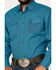 Image #3 - Rodeo Clothing Men's Geo Print Long Sleeve Snap Western Shirt, Teal, hi-res