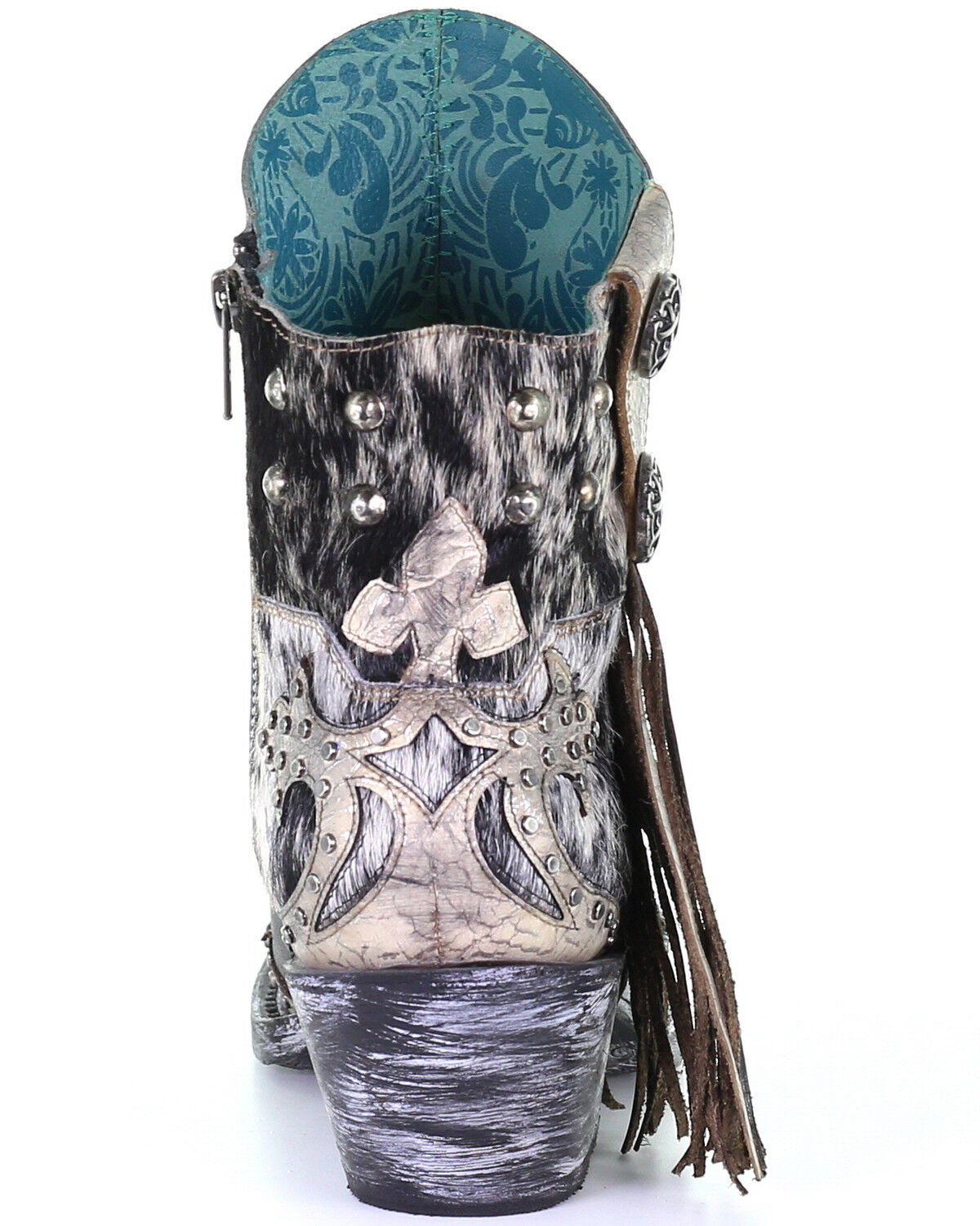 Image #4 - Corral Women's Metallic Overlay Fashion Booties - Round Toe, Multi, hi-res