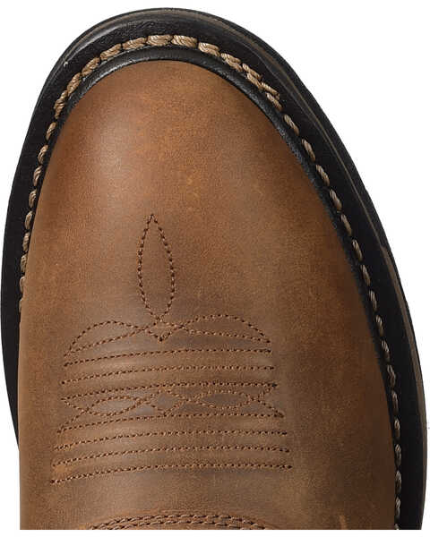 Ariat Men's Workhog Pull On Work Boots - Round Toe, Bark, hi-res