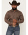 Image #1 - Cody James Men's Fireball Geo Print Long Sleeve Snap Western Shirt - Big, Brown, hi-res