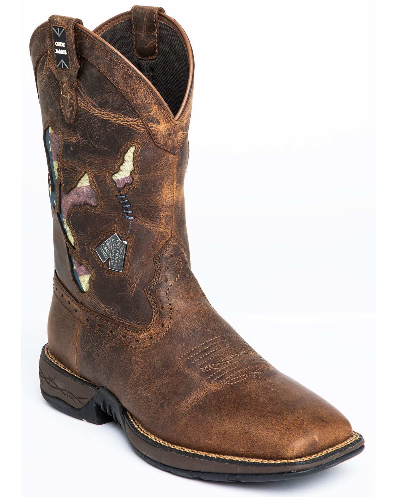 Brothers and Sons Men s Star Exports with Flag Western Performance Boo