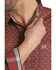 Image #2 - Panhandle Men's Paisley Print Long Sleeve Pearl Snap Western Shirt - Tall , Dark Red, hi-res