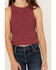 Image #3 - Fornia Girls' High Neck Tank Top , Wine, hi-res