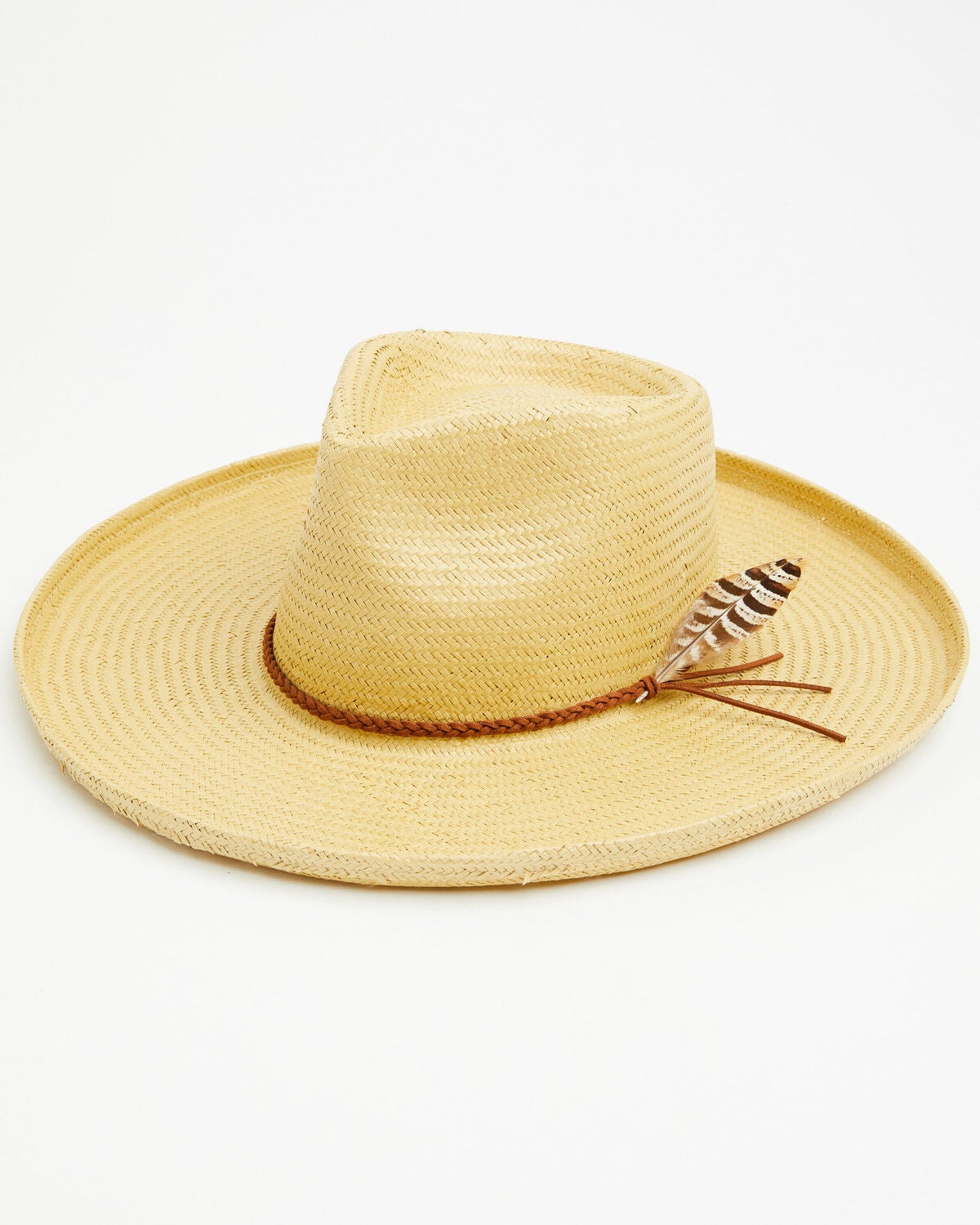 Image #1 - Shyanne Women's Shyanne Feather Straw Fashion Hat, Natural, hi-res