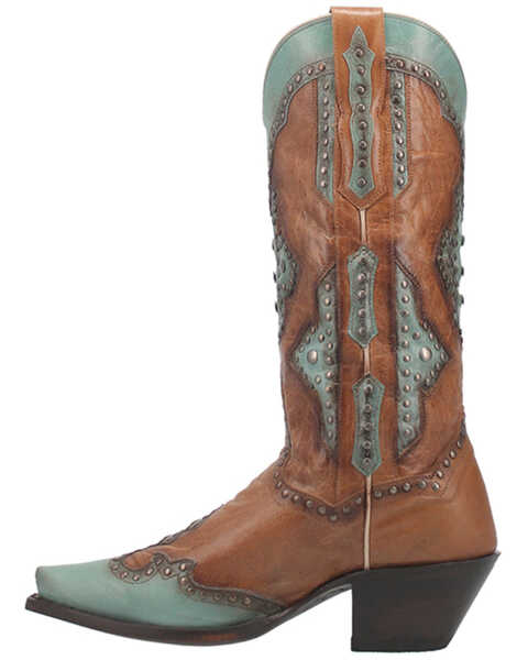Image #3 - Dan Post Women's Taryn Western Boots - Snip Toe, Tan, hi-res