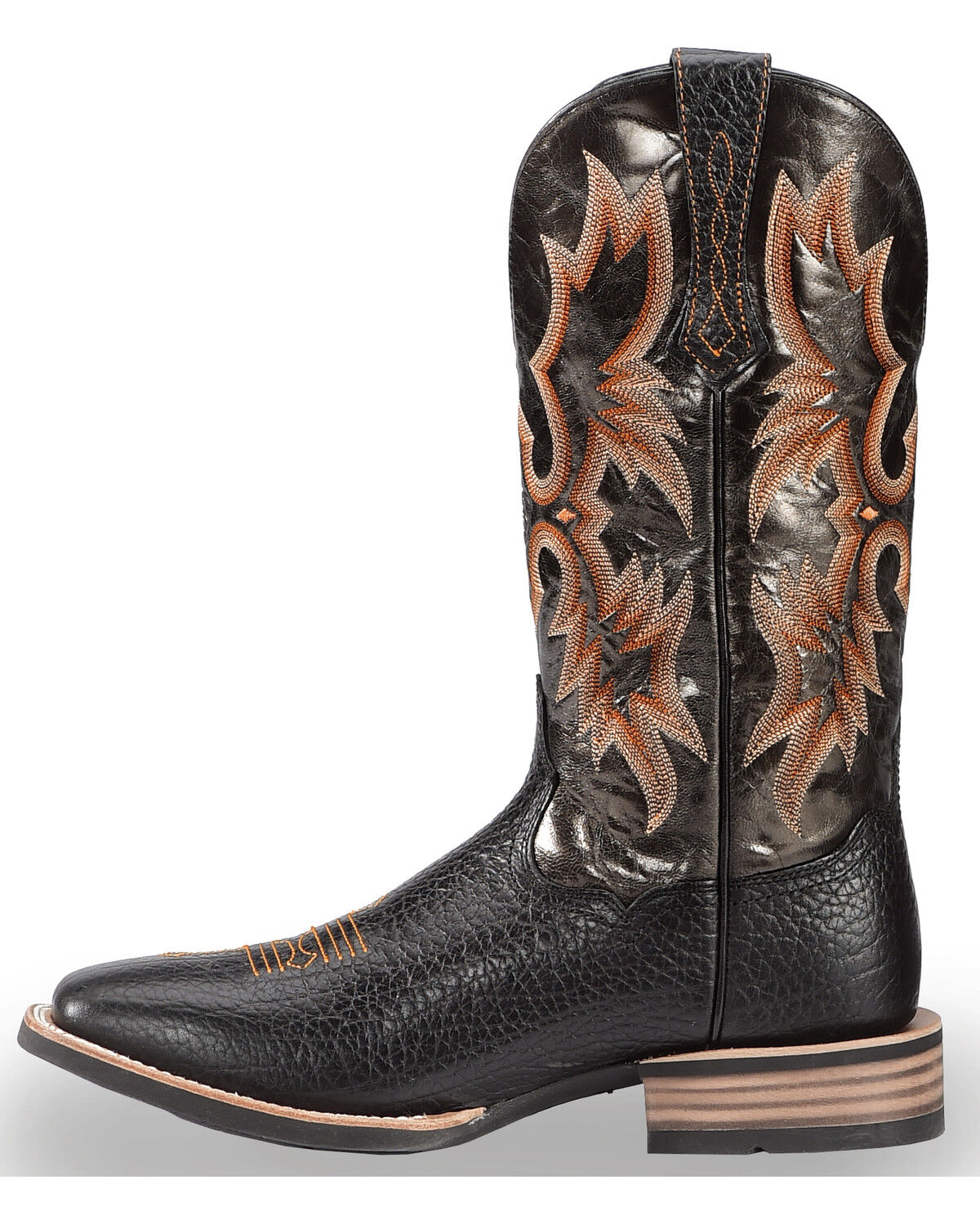 black ariat square toe boots