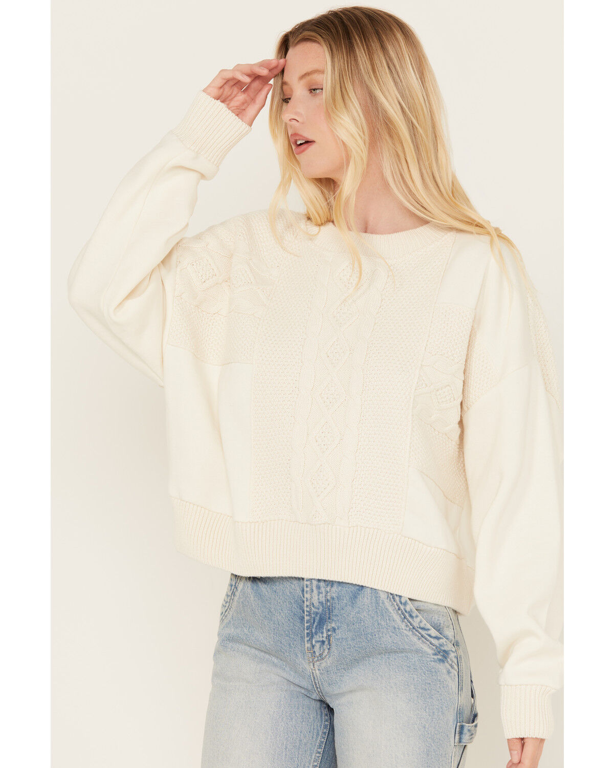 Image #2 - Cleo + Wolf Women's Lightweight Fleece Knit Sweater, , hi-res