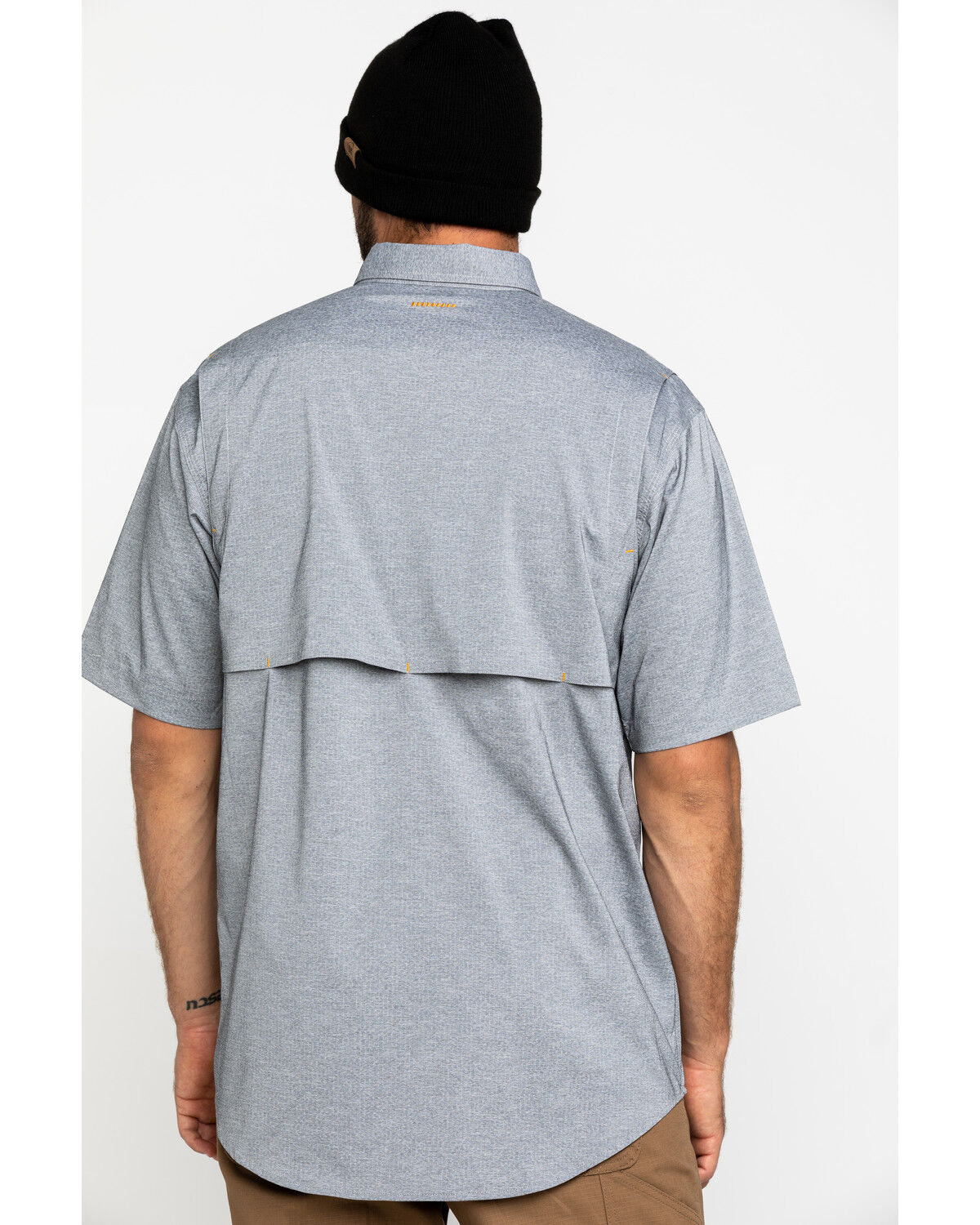 Image #2 - Ariat Men's Grey Rebar Made Tough Durastretch Vent Short Sleeve Work Shirt - Big, Heather Grey, hi-res