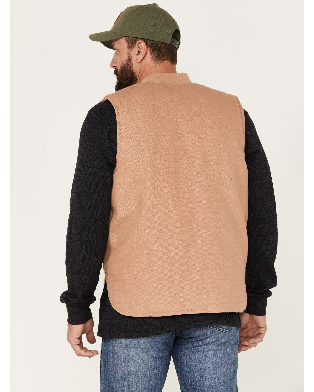 Image #4 - Brixton Men's Abraham Reversible Vest, Beige/khaki, hi-res