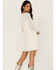 Idyllwind Women's Fairlane Crochet Fringe Ivory Dress, Ivory, hi-res