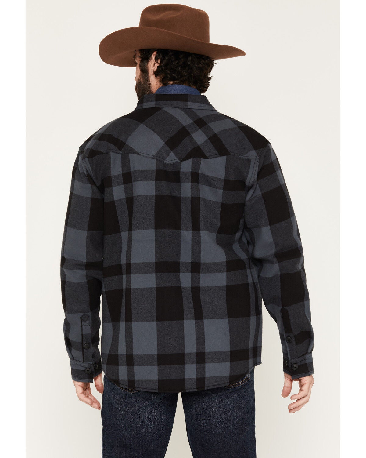 Image #4 - Cody James Men's Calhoun Plaid Print Fleece Lined Shirt Jacket, Medium Grey, hi-res