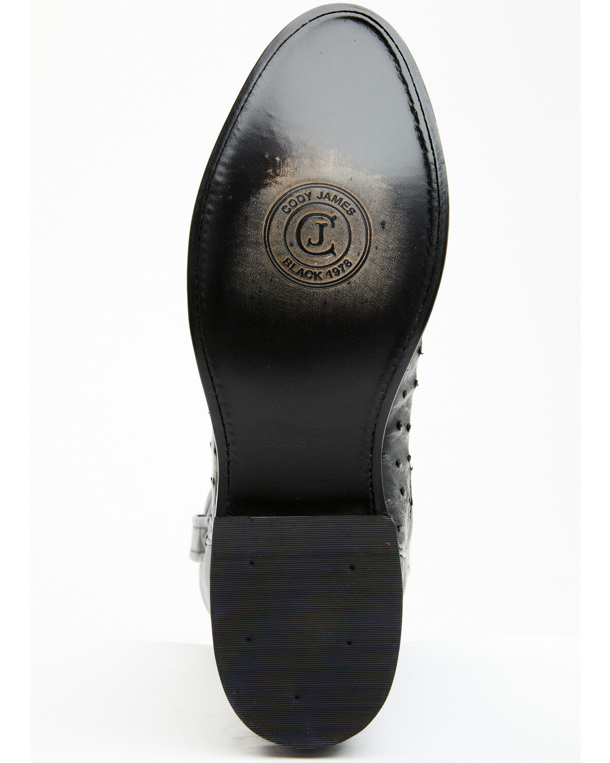Image #7 - Cody James Black 1978® Men's Carmen Exotic Full-Quill Ostrich Roper Boots - Round Toe, Black, hi-res