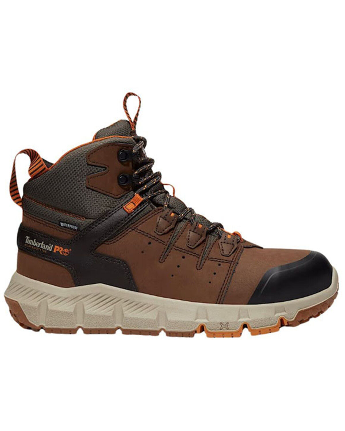 Image #2 - Timberland PRO Men's Tempe 6" Waterproof Work Boots - Alloy Toe, Medium Brown, hi-res