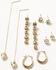 Image #1 - Shyanne Women's Western Muse Rhinestone Earring Set - 5 Piece, Gold, hi-res