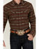 Image #3 - Cody James Men's Resource Southwestern Striped Long Sleeve Snap Western Shirt, Rust Copper, hi-res