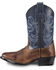 Image #3 - Cody James Boys' Holt Two-Tone Embroidered Western Boots - Round Toe, Brown, hi-res