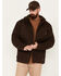 Hawx Men's Weathered Sherpa Lined Hooded Work Jacket, Brown, hi-res