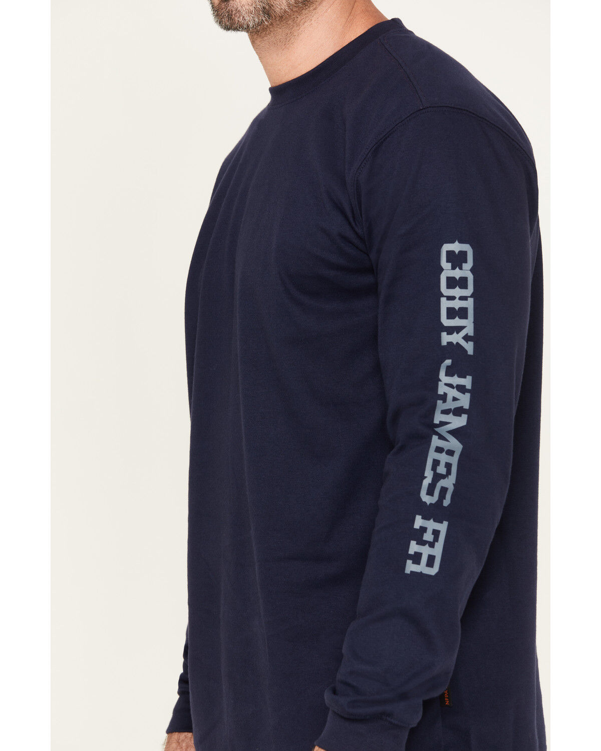 Image #3 - Cody James Men's FR Range Cowboys Graphic Long Sleeve Work T-Shirt, Navy, hi-res