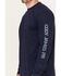 Image #3 - Cody James Men's FR Range Cowboys Graphic Long Sleeve Work T-Shirt, Navy, hi-res