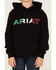 Image #3 - Ariat Boys' Mexico Flag Logo Hooded Sweatshirt, Black, hi-res