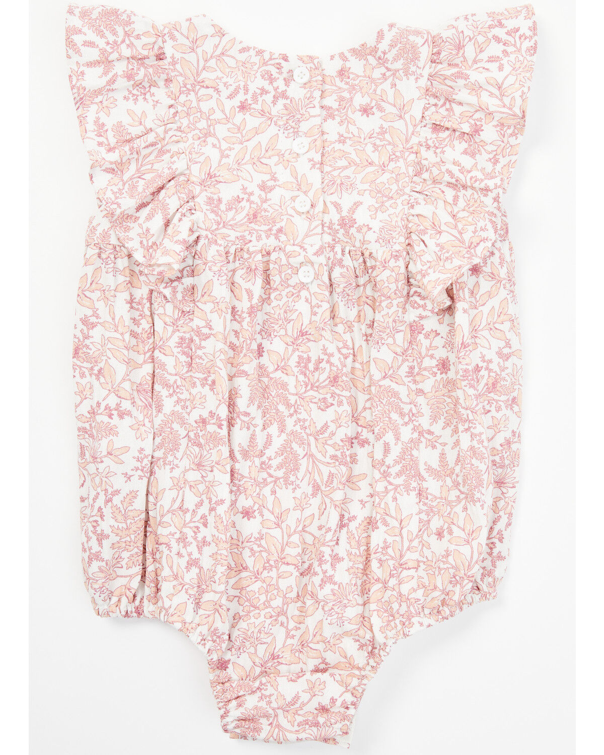 Image #3 - Yura Infant Girls' Printed Ruffle Onesie, Pink, hi-res