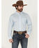 Image #1 - Wrangler x Cody Johnson Men's Geo Print Long Sleeve Button-Down Western Shirt, Blue, hi-res