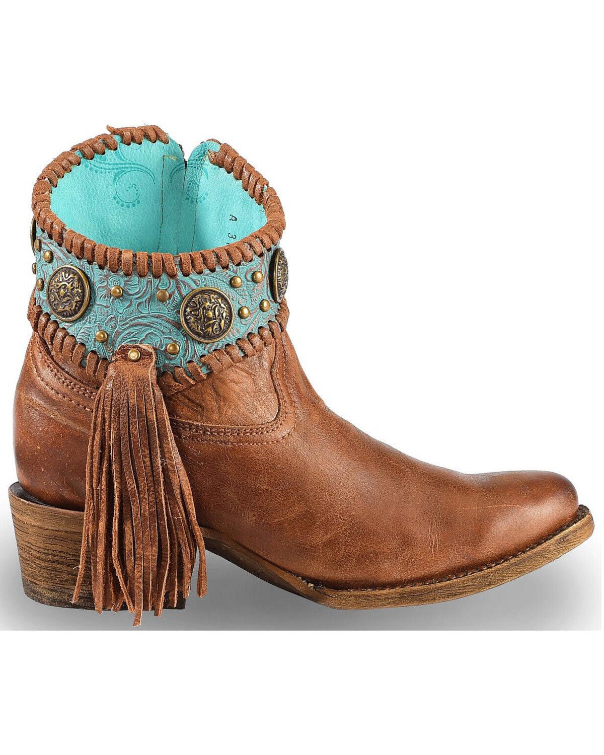turquoise fringe boots