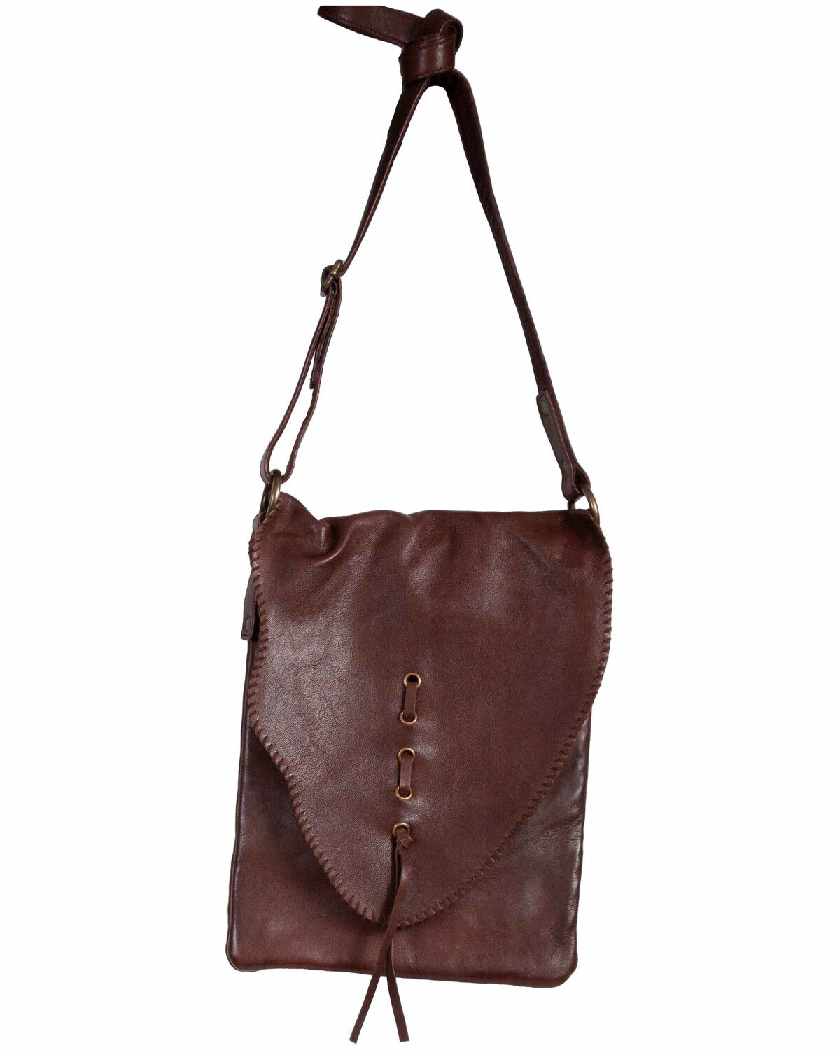 Scully Women's Whipstitch Crossbody Bag, Chocolate, hi-res