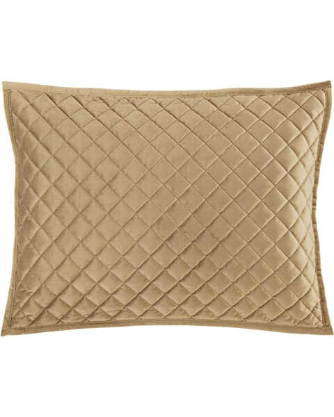 Image #1 - HiEnd Accents Standard Oatmeal Diamond Quilted Shams, Tan, hi-res